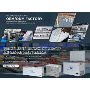 8.5-10cm Foam Layer Ultra-Low Chest Freezer for Large Capacity -60°C Seafood