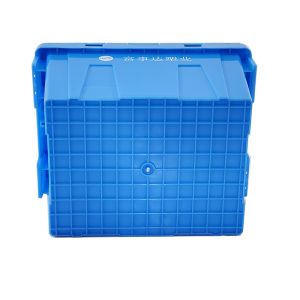 Customized Color Waterproof Crate with Attached Lid Solid Box Style Nesting