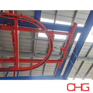 Power And Free Metal Powder Coating Line Overhead Operation Customized