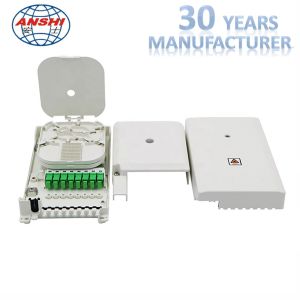 Cheap Waterproof 8 Core Wall Mount FTTH Distribution Box With PLC Splitter for sale