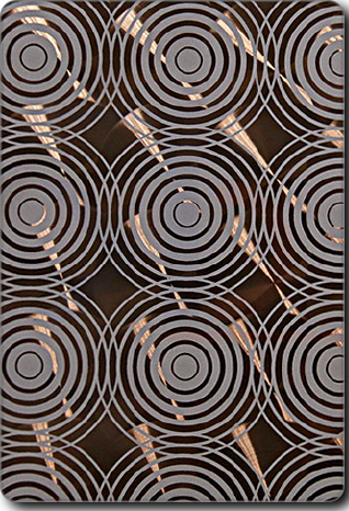 China Brown Concentric Rings Laser Stainless Steel Etching Sheet ASTM Standard on sale