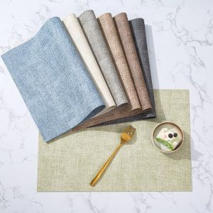 China Xin Hui Kitchen or Dining Table Mat Place Mat with Printing Pattern in Grey and Black on sale