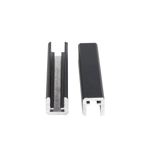 Simple Design Aluminum Railing Profiles for Tempered Glass Balustrade Handrails