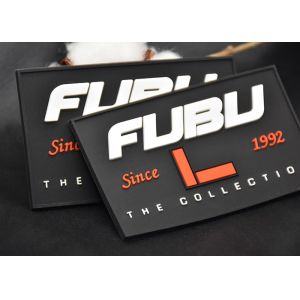 Embossed 3D PVC Patches , Garment And Bags Custom Rubber Patches