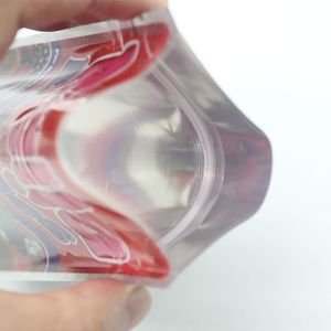 Weed Bag Three Side Sealed Open Window Aluminized Bag With Child Proof Zippe