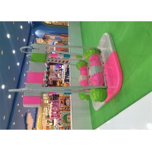 Candy Themed Playground Systems Amusement Park Equipment With Rainbow Slide