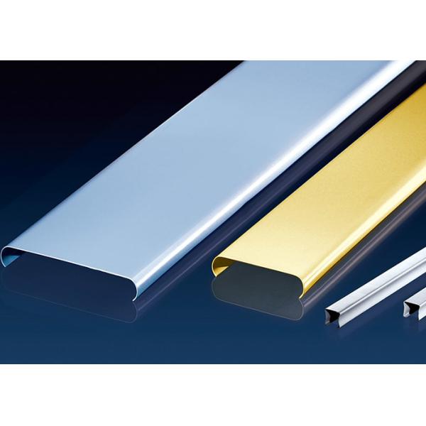 Quality U-Shape  Metal Strip Ceiling Suitable For  Subway Stations Banks  Perforated Or Non-Perforated wholesale