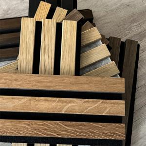 China Oak Wood Slat Acoustic Panel Living Room Soundproof Wall Panel on sale