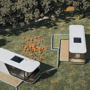 Custom Prefab Capsule House with Galvanized Steel Frame