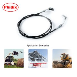 Non Lock Mechanical Control Cable Industrial Push Pull Control Heads Engine Shut