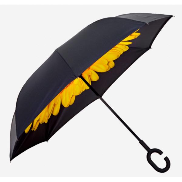 Reversible Polyester Umbrella With Sturdy Metal Ribs And Comfortable Rubber Grip