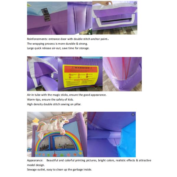 Inflatable Bouncy Castle for Kids CE/EN71/EN14960 Certified and Incidental Air Blower Included