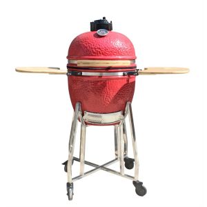 Cheap 44cm Ceramic Kamado Grill 17 Inch Royal Red Color Kitchenware for sale