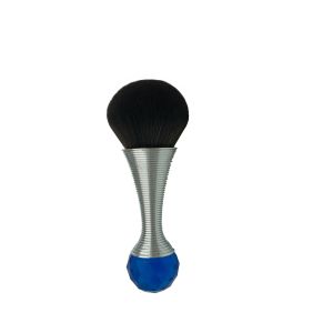 China Blue Gemstone Shape Handle Kabuki Makeup Brush on sale