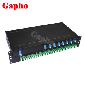 Rack Type 1260-1650nm Optical Fiber PLC Splitter 1x8 1x32 1x64 FTTH PON CATV