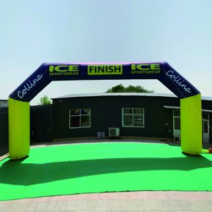 New Design outdoor round advertising inflatable arch with verlcro logo printing