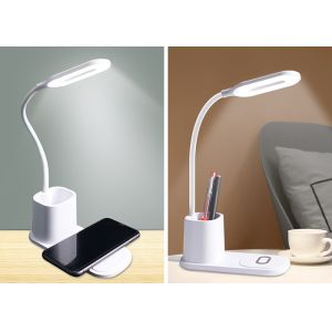 Touch Control FCC RoHS 10W QI Wireless Charging Pad with LED Desk Lamp