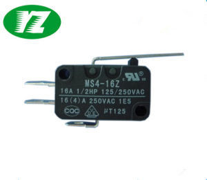 Environment below 250C Single Control Long Lever Miniature 16A Micro Switch MS4