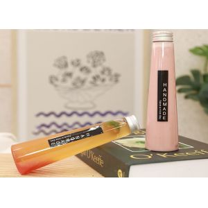 Conical Soft Drink Plastic Juice Bottle With Lid 7oz 200ml