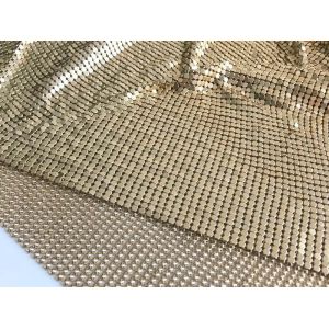 Soft Flexible 3mm Metal Sequin Mesh Gold Aluminum Haute Garments Fabric