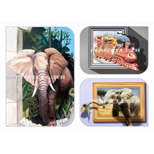 Double Heads Vertical Wall Printer 11.6 Inch Pad 9600DPI Direct To Wall Printer