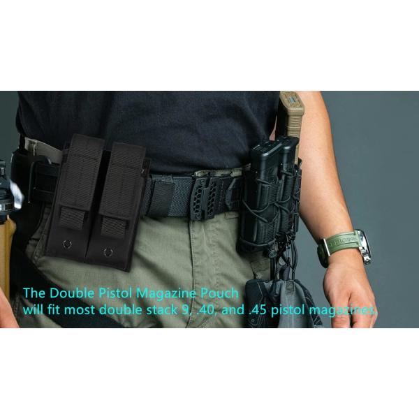 Quality Molle Double Pistol Mag Pouch Single Double Stack Magazine For 9mm/.40 Calibers Glock wholesale