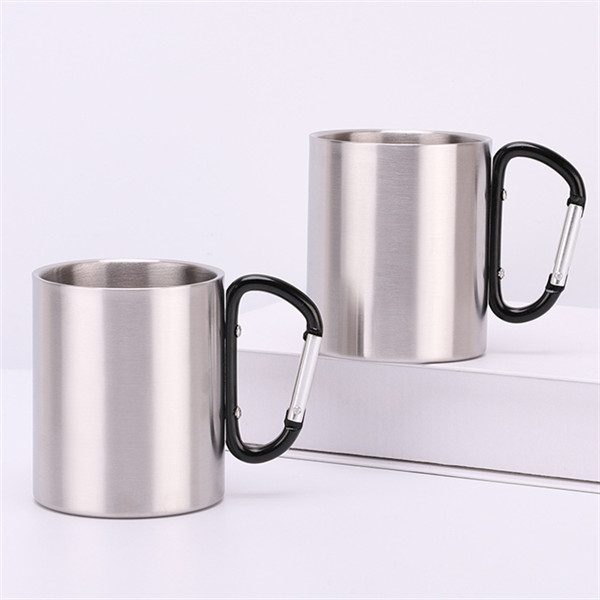 Double Walled Stainless Steel Reusable Coffee Mug 220ml Customized With