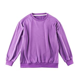 China Unisex Boys Girls Knitted Plain Pullover Sweater 100% Cotton on sale