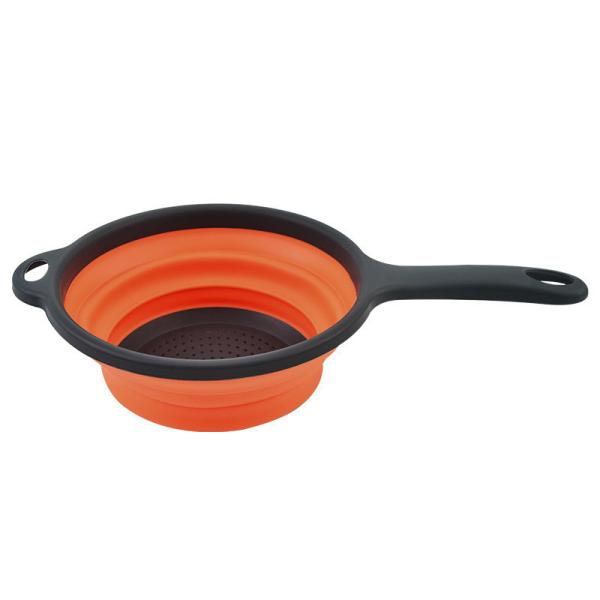 Washable Pasta Silicone Collapsible Colander Strainer Silicone Kitchen Utensil Space-Saver Folding Strainer Colander