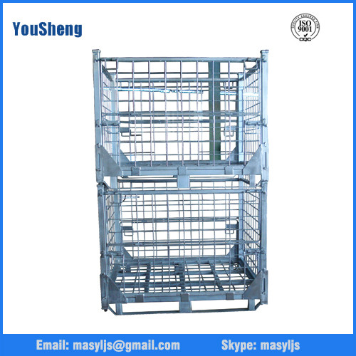 Quality Storage cage/mesh box wire cage metal bin storage container for factory supplier wholesale