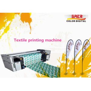 Large Format Digital Flag Printing System / Textile Material Printer 1400dpi