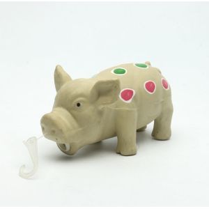 Wholesale Color customize Oinking Latex Squeaky dog toy pig
