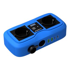 200W Car Power Inverter with LCD Display & Dual Cigarette Lighter Plugs, 2 USB
