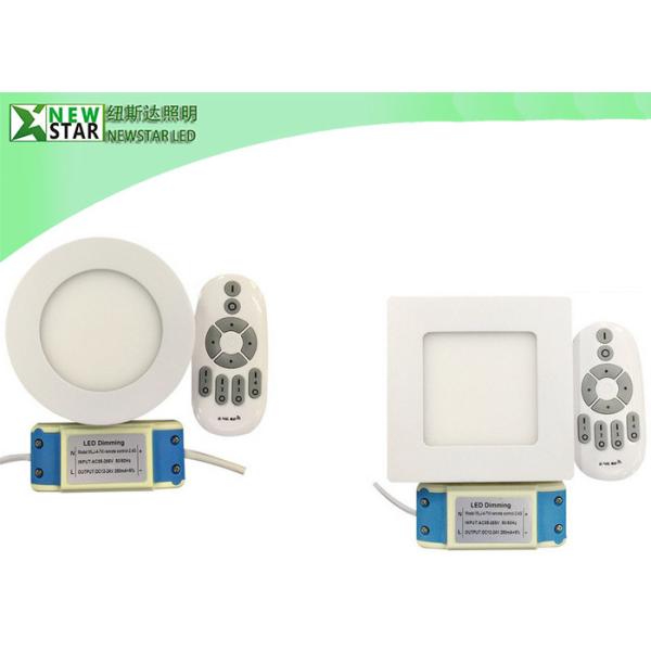 2.4G 6W flat round cct adjustable dual white double color led panel light led