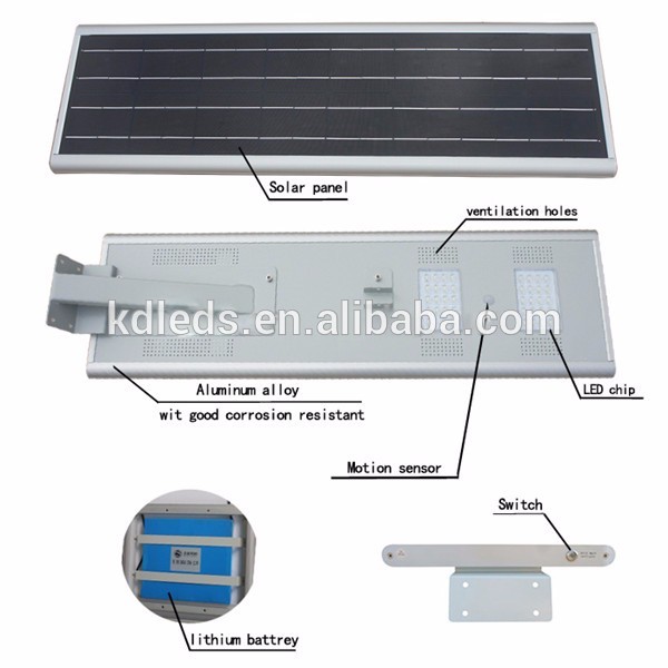 all in one solar motion sensor 10w 20w 30w 40w 50w 60w led street light price