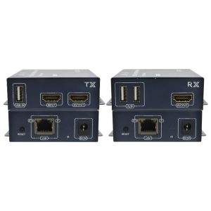 Cheap 200M 1080p HDMI KVM Extenderhdmi Hdmi Over TCP/IP With Loop Out Point To Multi Point for sale