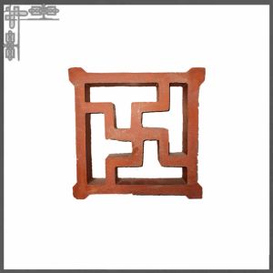 Hollow Curved Wall Breeze Blocks Clay For Garden Decorative