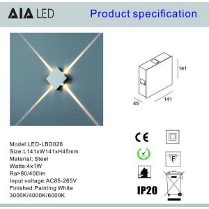 modern AC85-265V nice design Interior IP20 LED wall light & led decorative wall