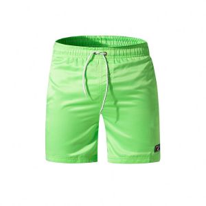 Waterproof Fabric Beach Swim Trunks , Printed Beach Shorts With Mesh Liner