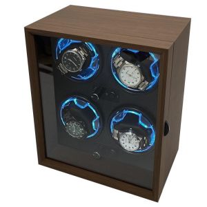 Cheap 4 Slots Luxury Decorative Boxes Automatic Multi Watch Winder With Minimalist Styles for sale