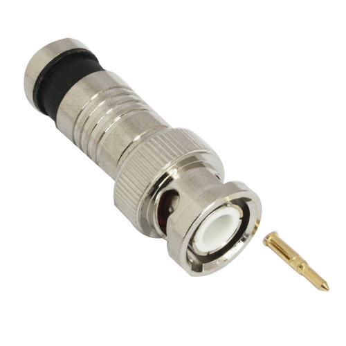 Quality RG59 Compression BNC Male CCTV Coaxial Connector Zinc Alloy with a Copper Pin wholesale