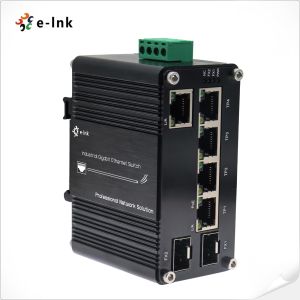 Industrial 4-Port 90W PoE++ Gigabit Switch with 1 RJ45 + 2 SFP -40~80°C