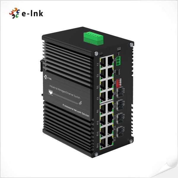 Quality Industrial L2+ 16-Port 10/100/1000T 802.3at PoE + 4-Port 1000X SFP Managed Ethernet Switch wholesale