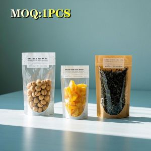 Custom Printing Eco Biodegradable Moisture Proof Pouch Kraft Paper Paper