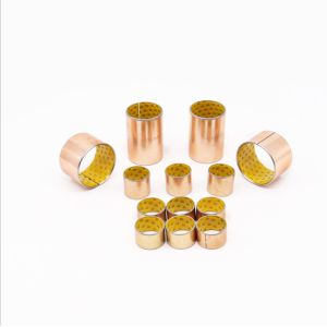 Rolled Bronze Yellow POM Boundary Lubricating Bearings Flanged Sleeve