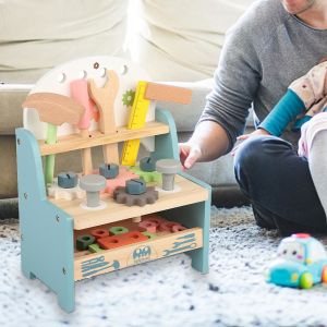Parent Child InteractiveWooden Workbench Tools For Intelligence Development