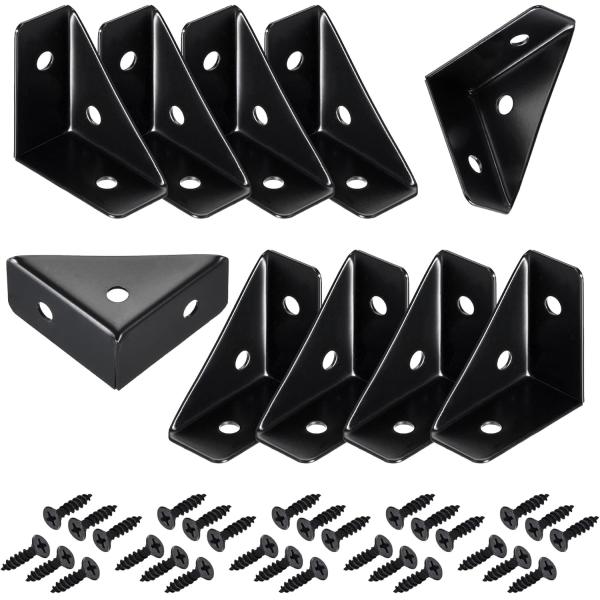 Quality Metal Corner Brace Angle Brackets 10Pcs 38mm X 38mm Triangle Shelf Bracket For Wood wholesale