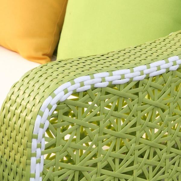 Outdoor Swing with Rattan Rocking Chair 100% Polyester Fabric Max Load Capacity 500KG