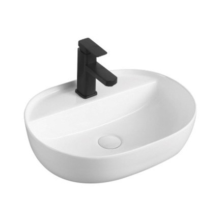 Quality Countertop Ceramic White Oval Lavabo Hand Wash Basin for Bathroom Washroom wholesale