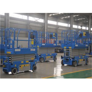 Self Propelled Hydraulic Scissor Lift Trolley Platform Gate With Automatic Lock